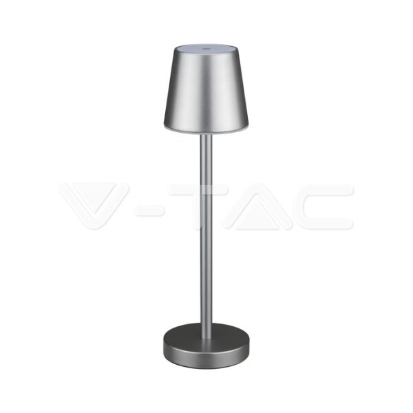 3W Led Table Lamp Rechargeable Touch Dimmable Grey Body 3000K