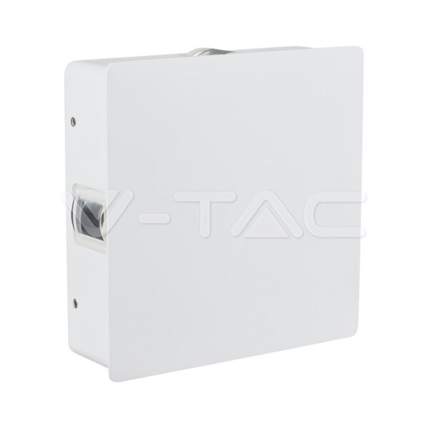 4W LED WALL LIGHT 3000K IP65 WHITE BODY SQUARE