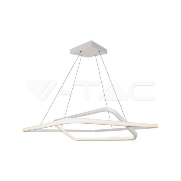 50W-LED METAL HANGING LAMP( TRIAC DIMMABLE )-600*600*1200MM-WHITE BODY-3000K