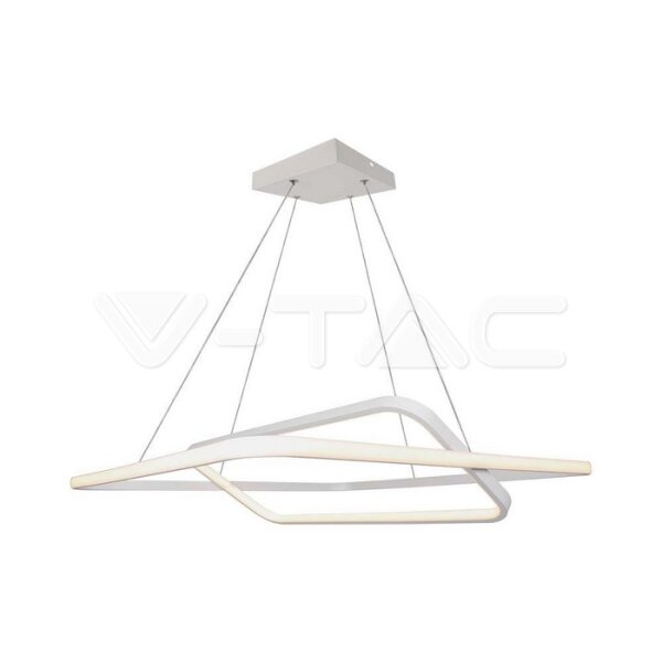 50W-LED METAL HANGING LAMP-600*600*1200MM-WHITE BODY TRIAC DIMMABLE-4000K
