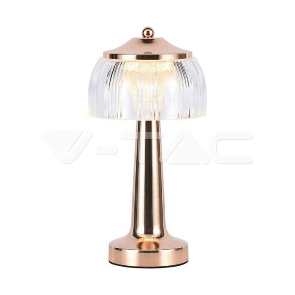 LED TABLE LAMP-1800mAH BATTERY (13.5*26.5CM)  3IN1 FRENCH GOLD BODY