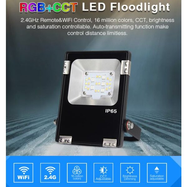 10W RGB+CCT flood lights