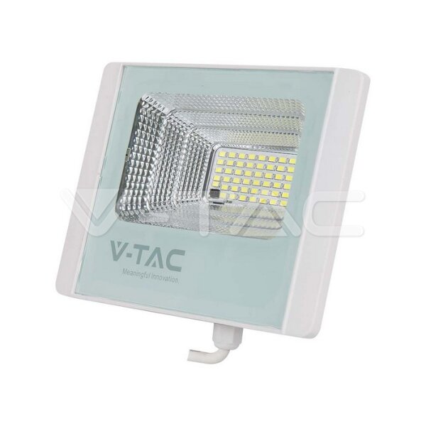 20W-SOLAR PANEL WITH LED FLOODLIGHT-WHITE BODY-4000K