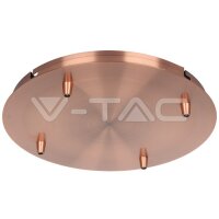 STEEL CANOPY D300*H25mm WITH 5 HOLES ON SURFACE - REP COPPER