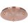 STEEL CANOPY D300*H25mm WITH 3 HOLES ON SURFACE - RED COPPER