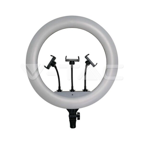 55W-LED RING LIGHT 18INCH WITH 3 PHONE HOLDER, REMOTE