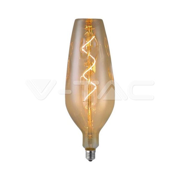 4W B125 SPIRAL FILAMENT BULB 2700K AMBER GLASS