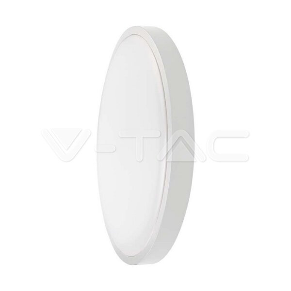 36W LED DOME LIGHT WITH MICROWAVE SENSOR  4000K ROUND,WHITE FRAME IP44