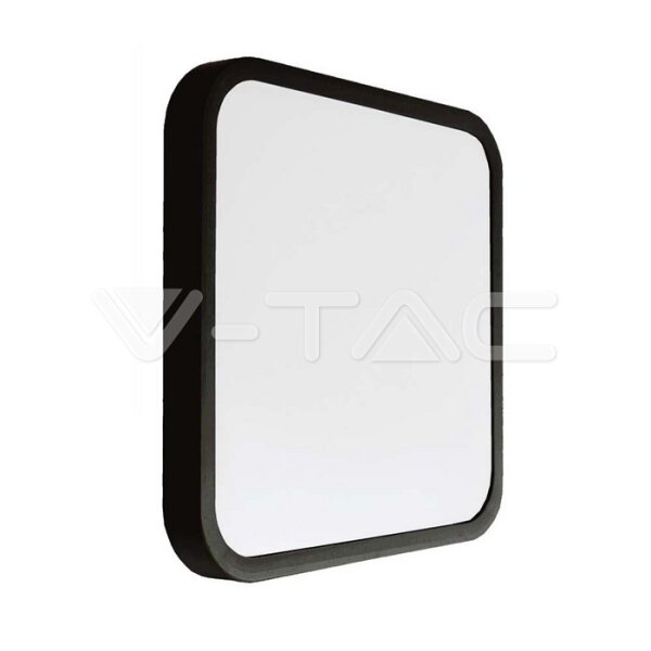 48W LED DOME LIGHT  3000K SQUARE,BLACK FRAME IP44