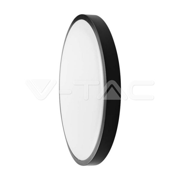 24W LED DOME LIGHT  3000K ROUND,BLACK FRAME IP44