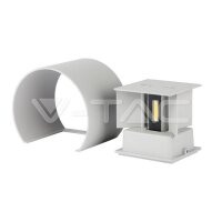 6W WALL LAMP WITH BRIDGLUX CHIP GREY BODY ROUND 3000K IP65