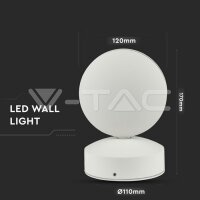 7W LED WALL LIGHT 4000K IP65 WHITE BODY