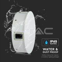 4W LED WALL LIGHT 3000K IP65 WHITE BODY  ROUND