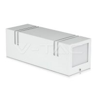 GU10-WALL FITTING-SQ-SS BODY WITH BORDER-WHITE...