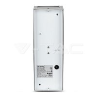 GU10-WALL FITTING-SQ-SS BODY WITH BORDER-WHITE BODY-IP44-2WAY