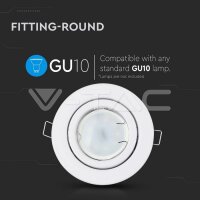 GU10 HOUSING ROUND MOVABLE WHITE SOCKET FOR GU10 NOT INCLUDED