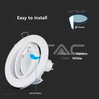 GU10 HOUSING ROUND MOVABLE WHITE SOCKET FOR GU10 NOT INCLUDED