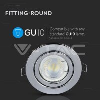 GU10 HOUSING ROUND MOVABLE CHROME SOCKET FOR GU10 NOT INCLUDED