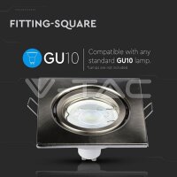 GU10 HOUSING SQUARE MOVABLE SATIN NICKLE SOCKET FOR GU10 NOT INCLUDED