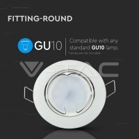 GU10 FITTING ROUND MOVABLE WHITE SOCKET FOR GU10 NOT INCLUDED