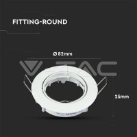 GU10 FITTING ROUND MOVABLE WHITE SOCKET FOR GU10 NOT INCLUDED