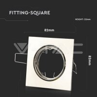 GU10 FITTING SQUARE MOVABLE SATIN NICKLE SOCKET FOR GU10 NOT INCLUDED