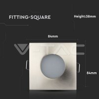 GU10 FITTING SQUARE IP54 SATIN NICKLE SOCKET FOR GU10 NOT INCLUDED