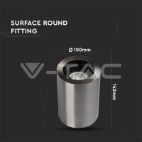 GU10 FITTING SURFACE ROUND SATIN NICKLE 1 SOCKET FOR GU10 NOT INCLUDED