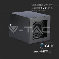 GU10 FITTING SURFACE SQUARE BLACK SOCKET FOR GU10 NOT INCLUDED