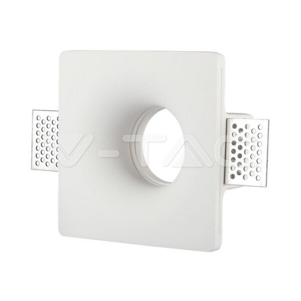 GU10 GYPSUM FITTING SQUARE-WHITE