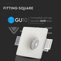 GU10 GYPSUM FITTING SQUARE-WHITE