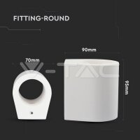 G9 FITTING ROUND-WHITE